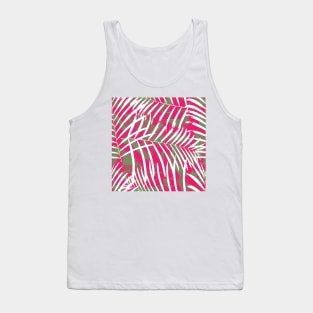Palm Leaves And Pencil Draw Pattern Seamless Tank Top
